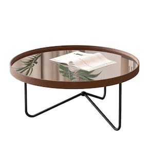 Mesa de Centro Alamanda Moderna Castanho Preto JB Bechara