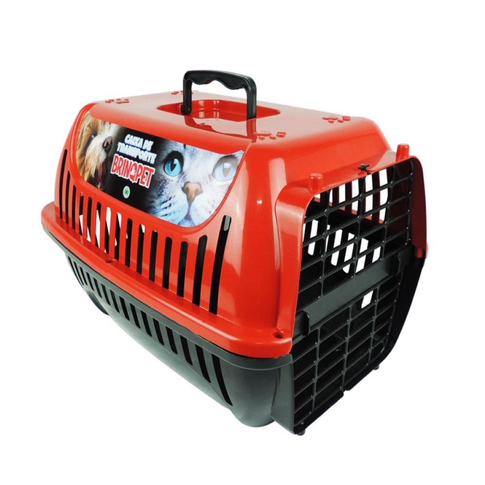 Caixa De Transporte N1 Vermelho Pet Gato Carregar Coelhos