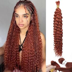 Braiding Hair SOYI HAIR Dark Ginger Deep Water Wave 50g 56cm