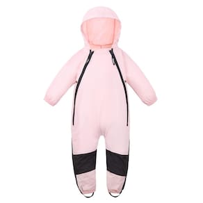 Roupa de chuva HAPIU Kids Toddler Muddy Buddy impermeável 4T rosa