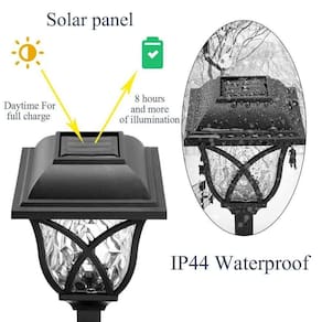 Luminária Solar Luz De Led Branco Para Jardim
