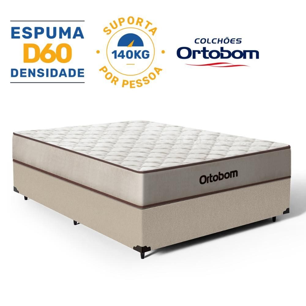 Cama Box com Colchão de Espuma D60 Double Face Force Dream - Ortobom Casal 138cm