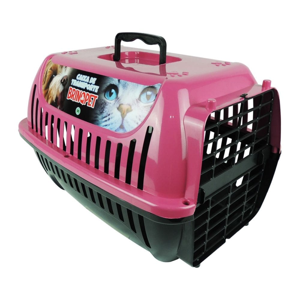 Caixa De Transporte N2 Rosa Pet Gato Gaiola Carregar Coelhos