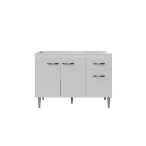 Balcão para Pia Gabriela 120cm 3 Portas e 1 Gav - Branco