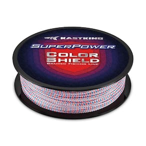 Linha de pesca trançada KastKing Superpower ColorShield 65LB