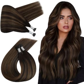 Extensões de cabelo Ugeat I Tip Medium Brown Balayage 18" 50g