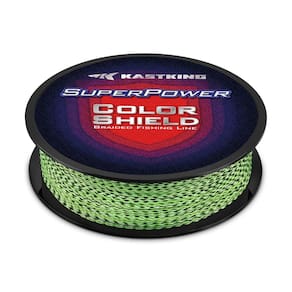 Linha de pesca trançada KastKing Superpower ColorShield 65LB 500Y