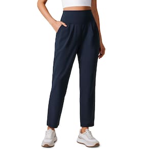 Calças de ioga CRZ YOGA Butterlift Ankle para mulheres Twilight Blue XS