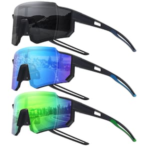 Óculos de sol STORYCOAST Sports Running Polarized UV400, pacote com 3