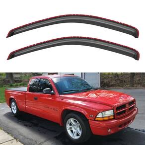 Viseiras de janela e protetores de chuva para cabine regular Dodge Dakota 97-04
