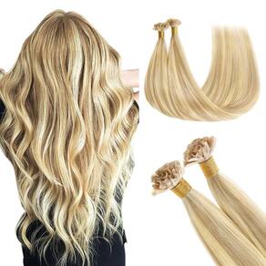 Extensões de cabelo GOO GOO U Tip 16 polegadas 50g 50g 50s Dirty Blonde