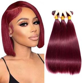 Pacotes de cabelo WuvuSnm 99j Burgundy Straight 30cm 35cm 40cm