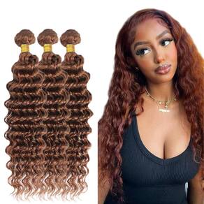Pacotes de cabelo ZevPiul Brown Loose Wave #30 45 50cm 300g