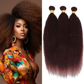Pacotes de cabelo MAMART Dark Brown Kinky Straight 25-35cm 300g