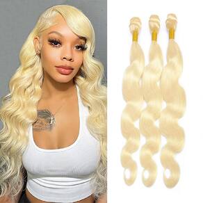 Extensões de cabelo Nuailisex 613 Blonde Body Wave 20 25 30cm
