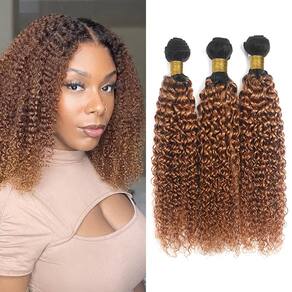 Pacotes de cabelo Biliisyff Kinky Curly 1B/30 Ombre 30cm 35cm 40cm