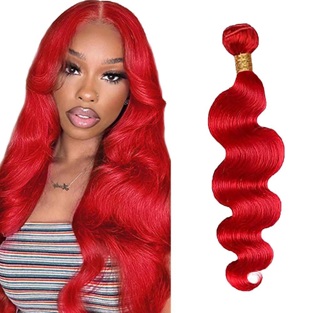 Extensões de cabelo GveoxVO Red Body Wave 8A Brazilian Virgin