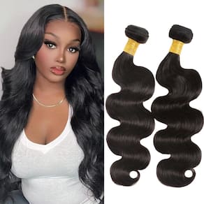 Extensões de cabelo huarisi Body Wave 10A Brazilian 40-45cm 2 pacotes