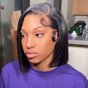 Peruca CISWER Bob Straight 13x4 de renda frontal 100% cabelo humano