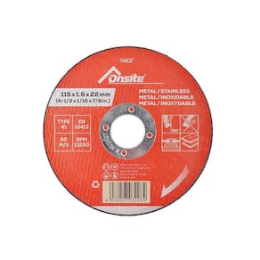 Disco De Corte Deep Cut Metal E Inox 4.1/2``X1.6Mm Onsite