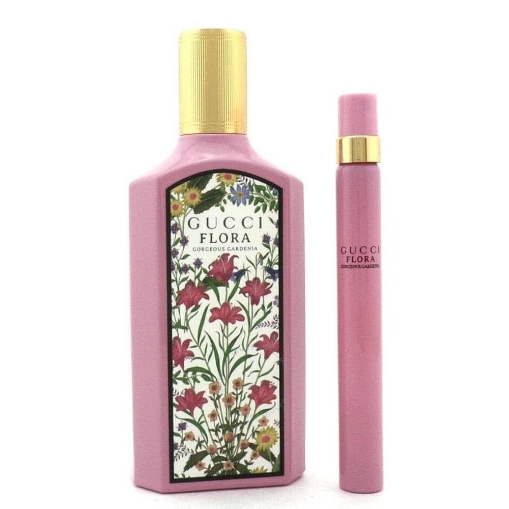 Perfume Gucci Flora Gorgeous Gardenia, conjunto de presente de 2 peças para mulheres