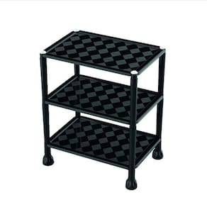 Organizador Modular 3 Andares Em Plástico Preto