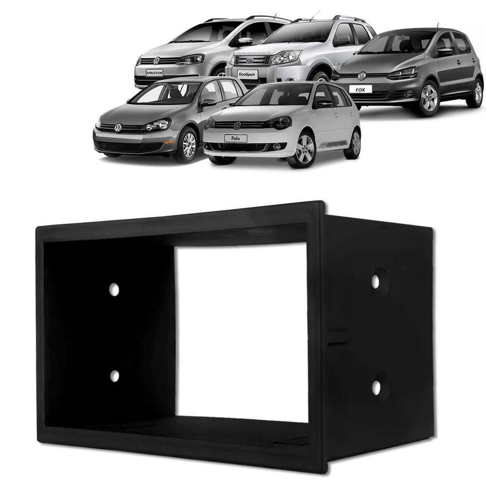 Moldura Do Painel 2 Din Polo Fox Spacefox Golf Ecosport Preto Padrão Japonês