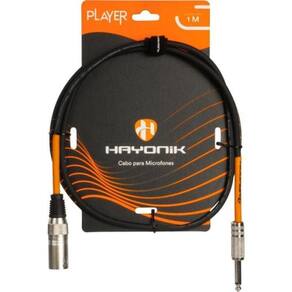 Cabo Para Microfone Player Xlr(m) X P10(m) 1m Preto Hayonik