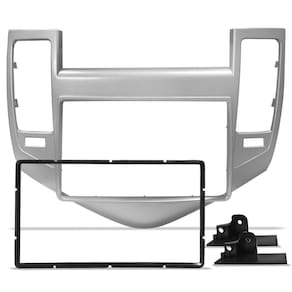 Moldura Do Painel 2 Din Chevrolet Cruze 2011 A 2014 Prata Padrão Japonês E Chinês