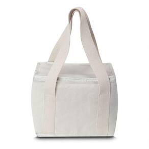 Bolsa Térmica Em Algodão Branca Com Bolso Frontal