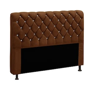 Cabeceira Para Cama Casal 140 Cm Fernanda Veludo Terracota
