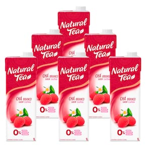 Chá Branco Natural Tea Lichia 1l 6 Unidades