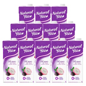Chá Branco Natural Tea Pitaya e Amora 1l 12 Unidades