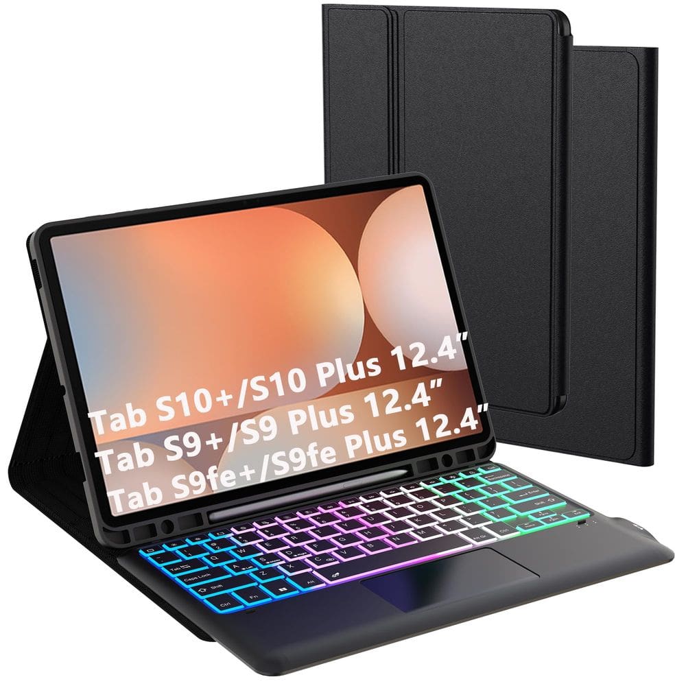 Capa de teclado para Samsung Galaxy Tab S9 FE+/ S9+/ S10+ 12.4