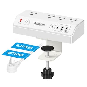Estação de carregamento Desk Clamp Power Strip GLCON com 4 tomadas