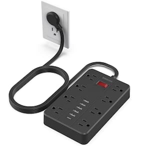 Protetor de sobretensão Power Strip SMNICE 8 tomadas 6 portas USB