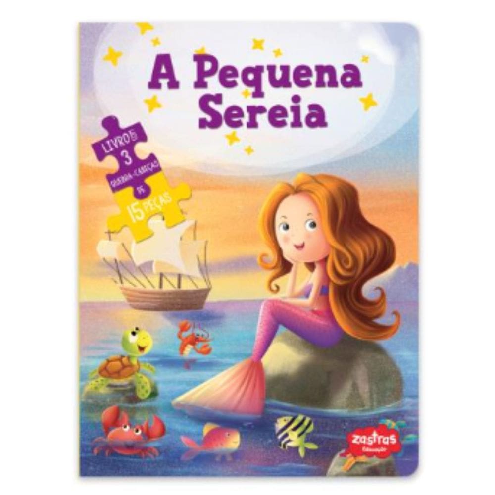A Pequena Sereia | Contos Clássicos Zastras | Livro com Quebra-Cabeça
