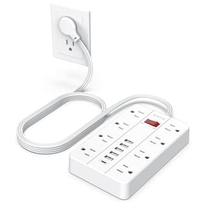 Protetor de sobretensão Power Strip AOFO com 6 portas USB (1 USB C)