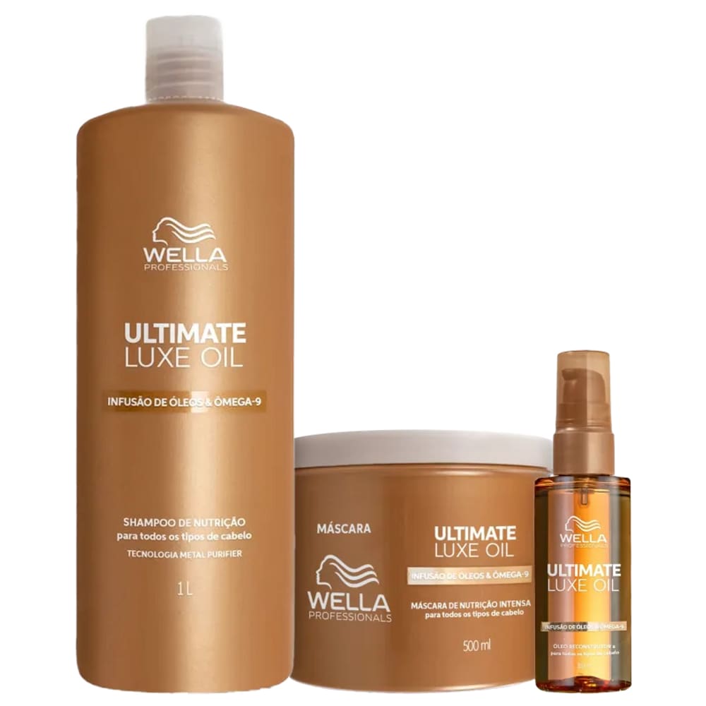 Kit Wella Professionals Ultimate Luxe Oil Trio (3 Produtos)