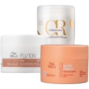 Kit Wella Cronograma Capilar Fusion+Oil Reflections+Nutri+Enrich