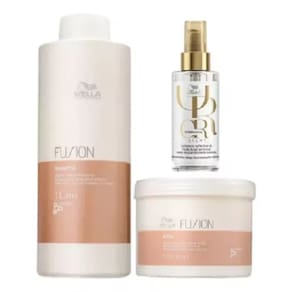 Kit Wella Fusion & Oil Reflections Light Super (3 Produtos)