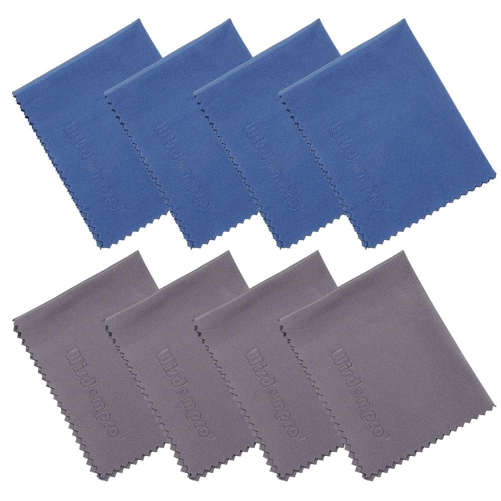 Pano de limpeza de microfibra Wisdompro, pacote com 8, 15x18cm para dispositivo