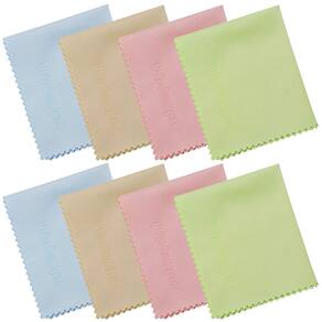 Pano de limpeza de microfibra Wisdompro, pacote com 8, 14,5 x 17,5 cm