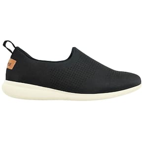 Tênis Usaflex AF0607 Feminino Preto tecido confortável sem cadarço
