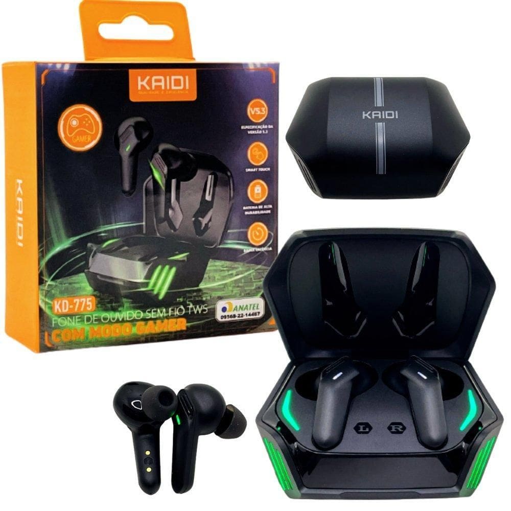 Fone Ouvido Kaidi Kd-775 Bluetooth 5.3 775 Gamer 771 776