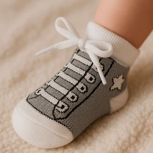 Meia Para Bebês Sapatinho Tênis Antiderrapante a 12 Casas Bahia