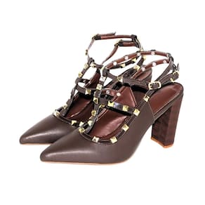 Scarpin Feminino Casual Bico Fino Salto Alto Grosso Spike