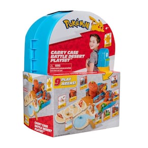 Carry Case Battle Desert Playset Pokémon com boneco de Pikachu