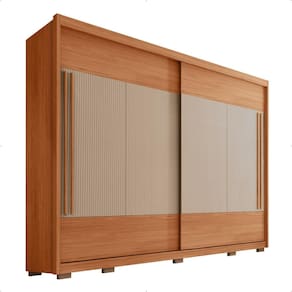 Guarda Roupa Casal Roma 2 Portas 6 Gavetas Marrom Caemmun