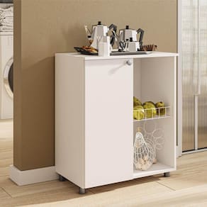 Balcão Multiuso para Micro-ondas com Fruteira e 1 Porta Multimóveis CR20346